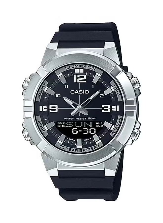 CASIO Men's Analog Digital World Time Resin Strap Watch AMW-870-1AVDF - 51.5 × 44 × 12.2 mm - Image 1